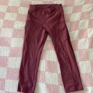 Lululemon mauve CROPPED pocket leggings